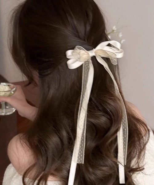 ヘアピン 「2個セット」レースリボンヘアピン : ZOZOTOWN Yahoo!店