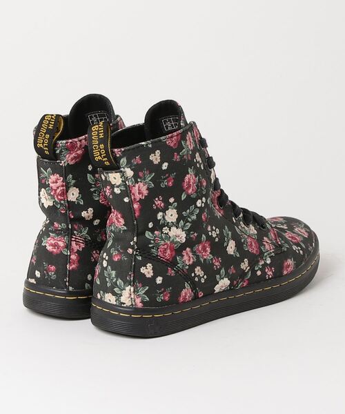 Dr.Martens（ドクターマーチン） 花柄ショートブーツ - ブラック
