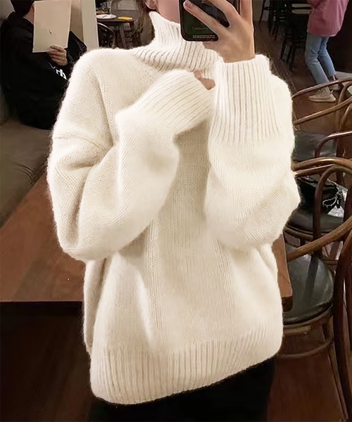 「Ulysses」 「Girly Doll」タートルネックニット F ブラウン レディース_画像2