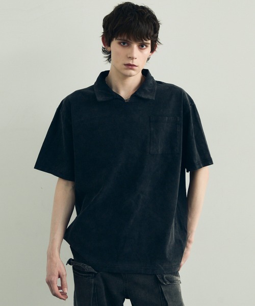 flexwitme半袖ポロシャツ Shoowtime（ショウタイム） ポロシャツ 半袖 Pigment Heavyweight 10.5