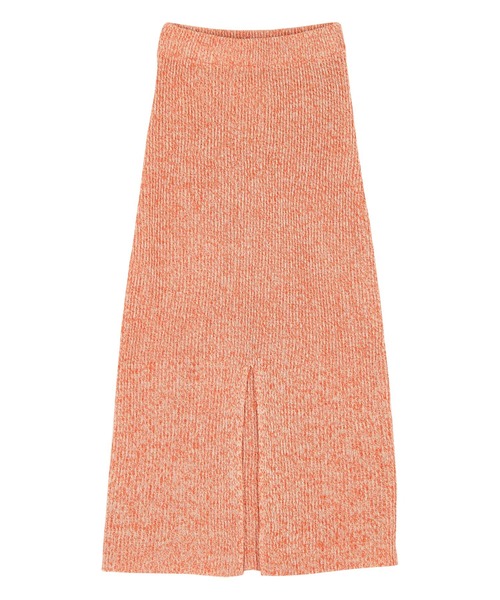 「titivate」 ニットスカート M オレンジ レディース_画像4