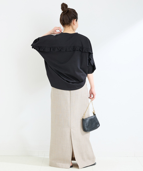 B.C STOCK tシャツ ウォッシャブル / バックフリルTEE