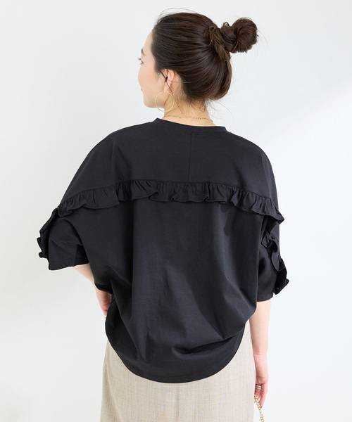 新品未使用　ウォッシャブル　バックフリルTEE B.C STOCK tシャツ ウォッシャブル / バックフリルTEE
