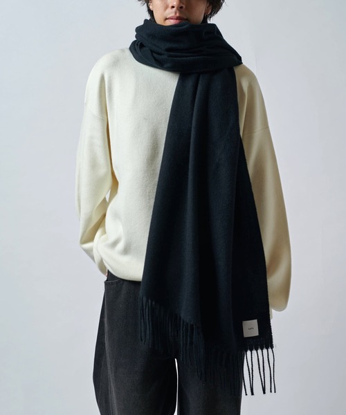 マフラー 無地 バーガンディ（メンズファッション） | ファッション の