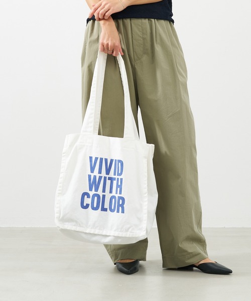 MICA&DEAL トートバッグ VIVID WITH COLOR”ロゴコットントート