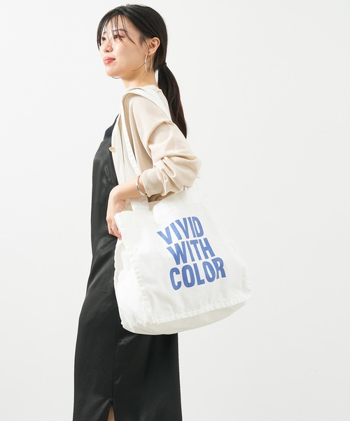 MICA&DEAL トートバッグ VIVID WITH COLOR”ロゴコットントート