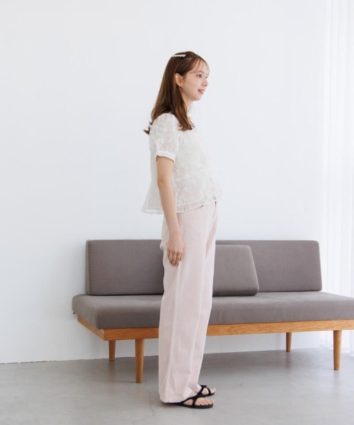 ブラウス シャツ クラリティフラワーハーフブラウス レディース flower（ファッション） ブラウス シャツ クラリティフラワー