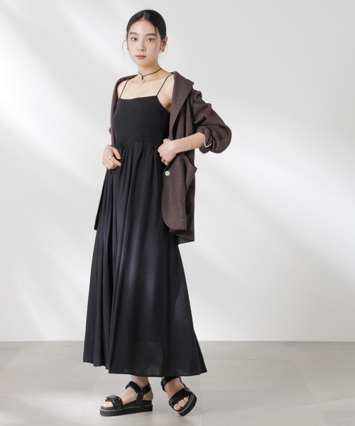 ナミ ギャザー入りミディ丈ワンピース - ピンク | ZARA Japan / 日本