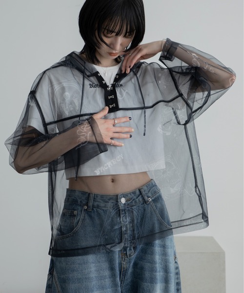 tシャツ タロットカード柄フーディーシアートップス レディース