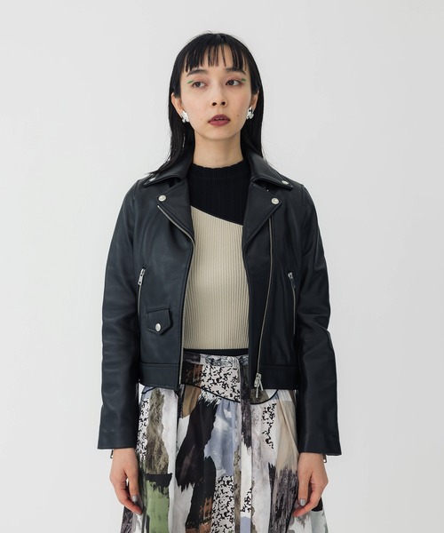 UNITED TOKYO レディース レザー ジャケット ブラック　サイズ2 UNITED TOKYO（ユナイテッドトウキョウ） レザージャケット 2 ブラック