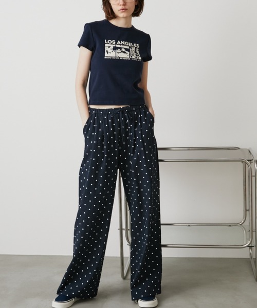 坂本 極美品！定価約7万円マークアンドロナイージーパンツ46 Auntie Rosa Holiday（アンティローザホリデー） パンツ ドット