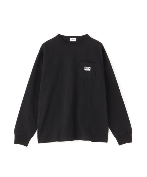 「schott」 長袖Tシャツ L ブラック メンズ