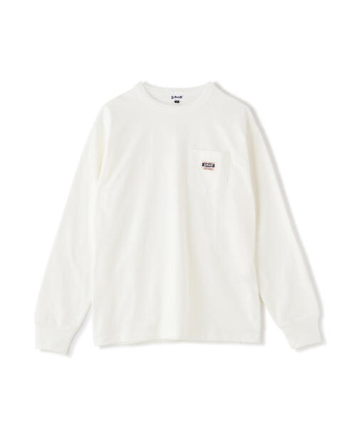 「schott」 長袖Tシャツ L ブラック メンズ