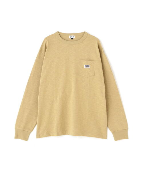 「schott」 長袖Tシャツ L ブラック メンズ
