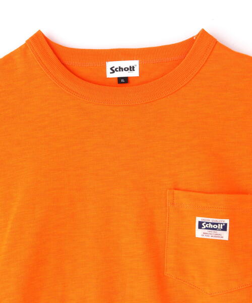 「schott」 長袖Tシャツ L ブラック メンズ