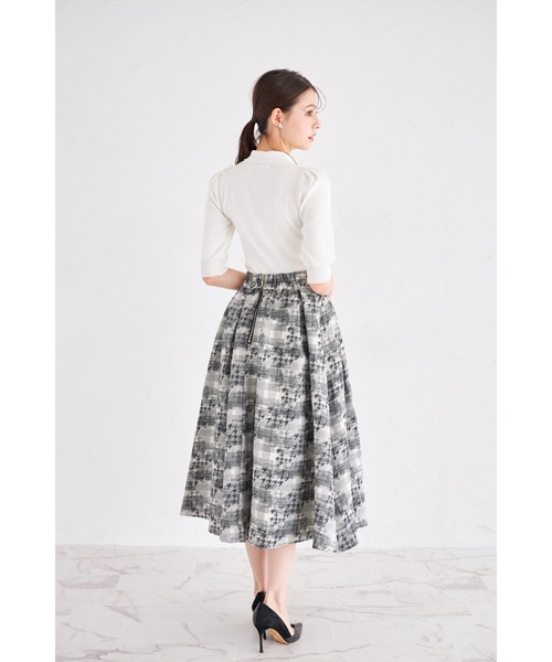 ニット セーター 襟＆リボン付きレースフリル装飾ニットプルオーバー レディース tocco closet ニット セーター 襟＆リボン付きレースフリル装飾