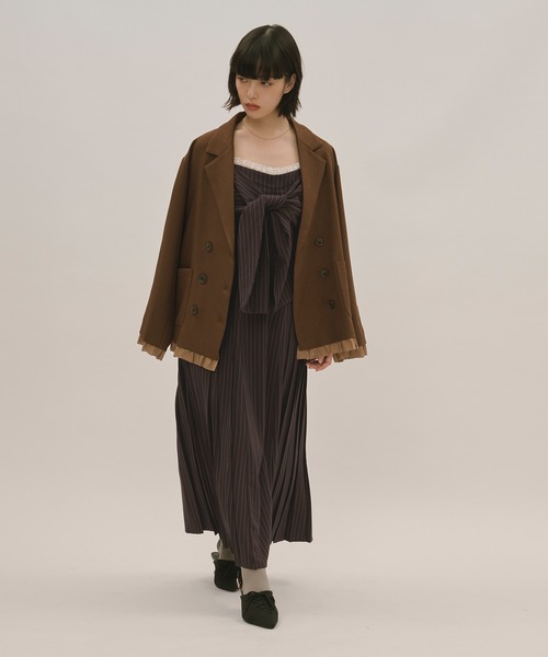 アンクルチェーンスクエアパンプス loin nuit Mサイズ lus. アンクルストラップ付太ヒールパンプス （ブラック(BLK