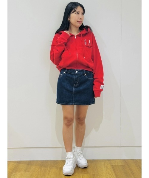 GAP 30th ジップアップ パーカー スウェット 赤 Gap公式オンラインストア | 30th アニバーサリー フレンチテリー GAP