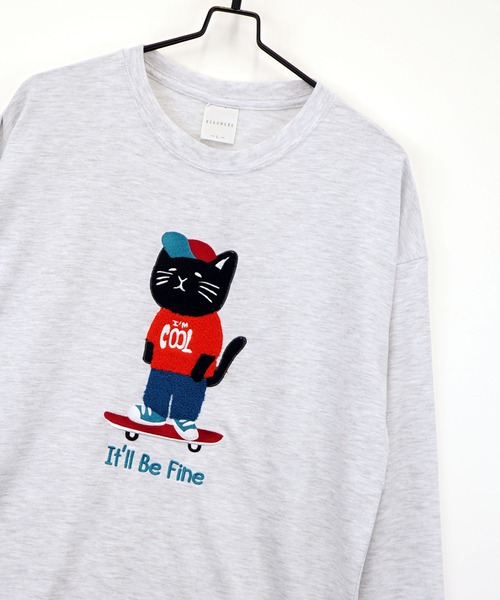 BURNER（バーナー） tシャツ 「GROOVY STORE」CAT 猫 刺繍 プリント