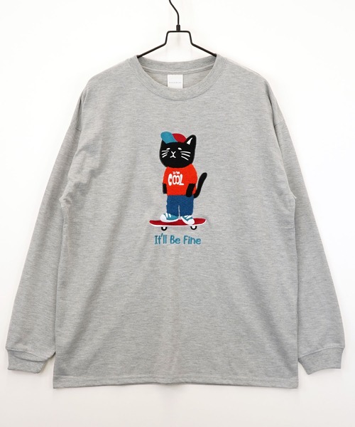 BURNER（バーナー） tシャツ 「GROOVY STORE」CAT 猫 刺繍 プリント
