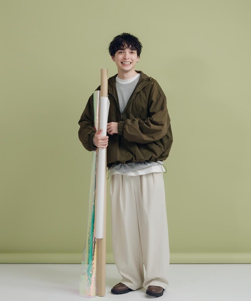 「MUHET」 ナイロンブルゾン X-LARGE オレンジ レディース_画像3