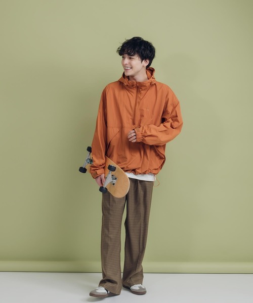 「MUHET」 ナイロンブルゾン X-LARGE オレンジ レディース_画像8