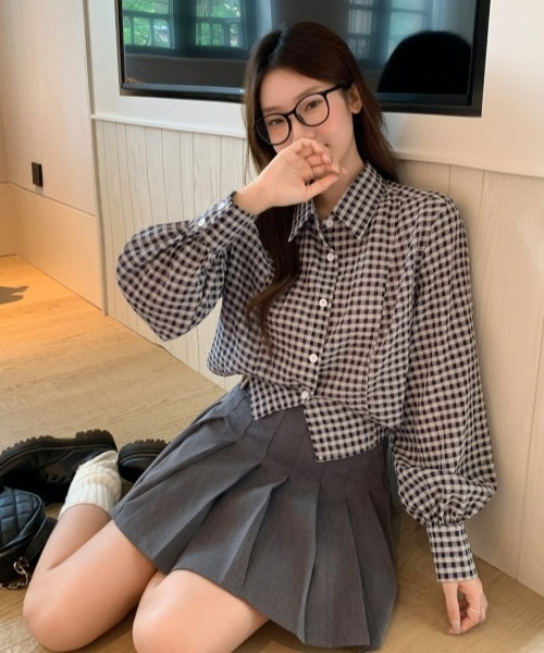 gossip!ロサンゼルス tシャツ 「Y2Kガーリー」レトロチェック柄