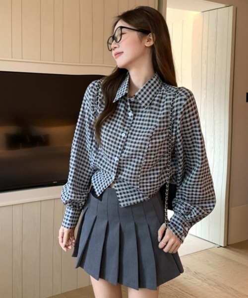 gossip!ロサンゼルス tシャツ 「Y2Kガーリー」レトロチェック柄