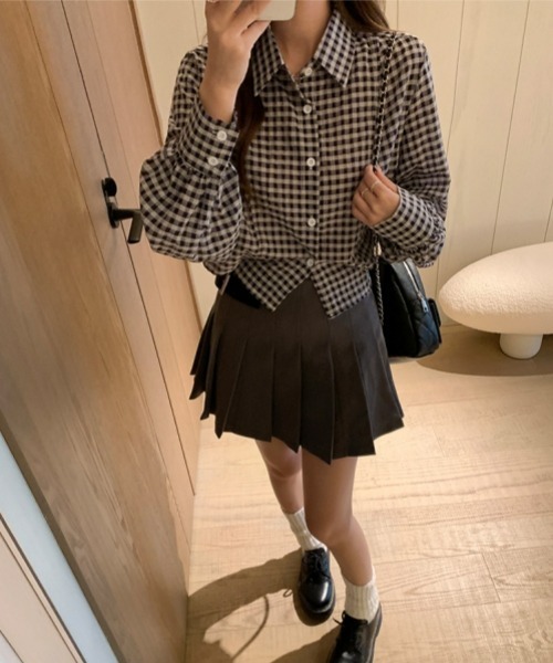 gossip!ロサンゼルス tシャツ 「Y2Kガーリー」レトロチェック柄