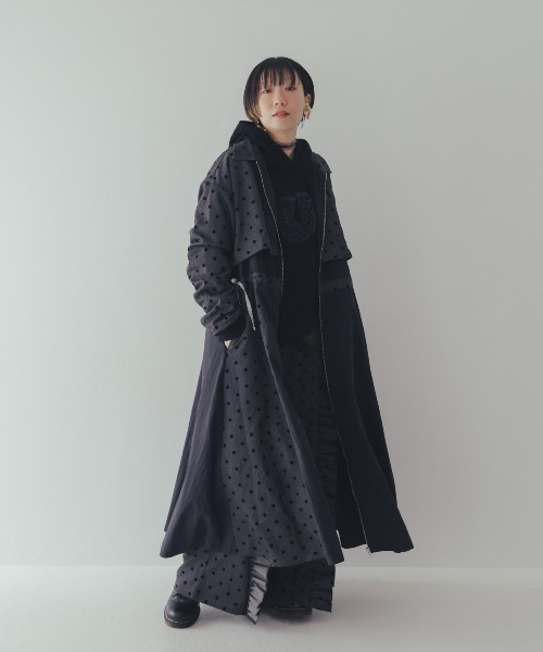 ワンピース フロッキードットzipperジャケットワンピース | unica | 04