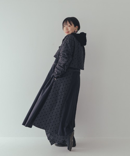 ワンピース フロッキードットzipperジャケットワンピース | unica | 07