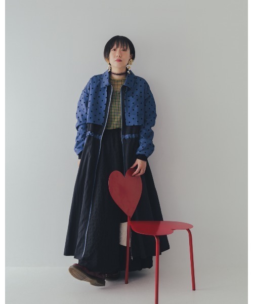unica（ユニカ） ワンピース フロッキードットzipperジャケット