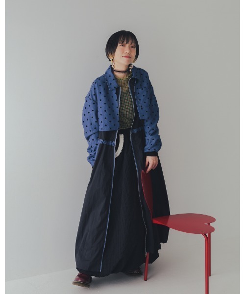 ワンピース フロッキードットzipperジャケットワンピース | unica | 16