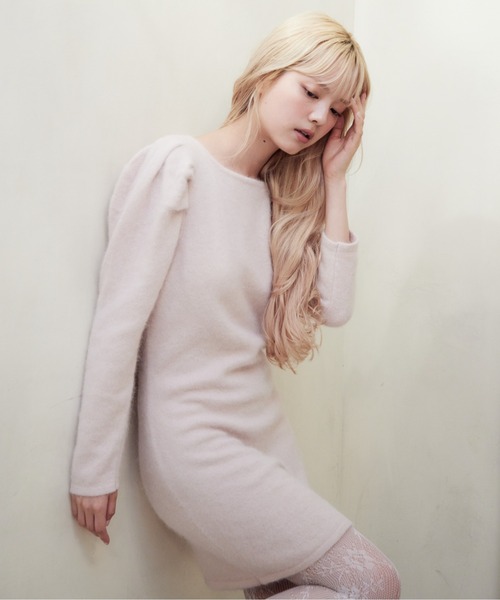etre loin（エトルワン） ワンピース Back open shaggy knit mini