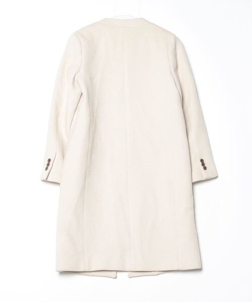 「Rouge Fonce」 ノーカラーコート 36 ベージュ レディース_画像2