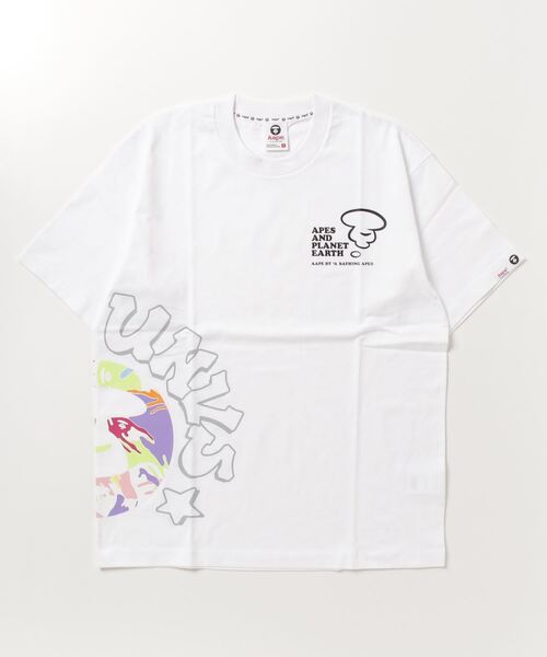 「AAPE BY A BATHING APE」 半袖Tシャツ LARGE ホワイト メンズ_画像2