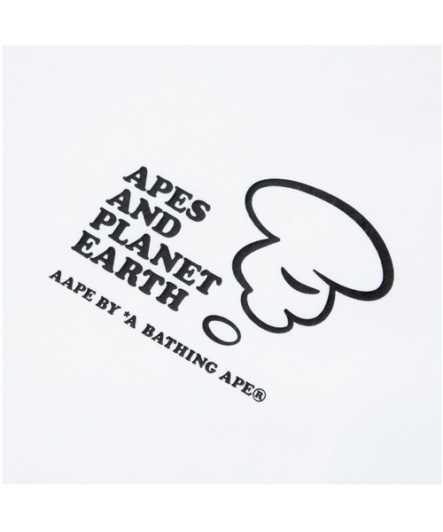 「AAPE BY A BATHING APE」 半袖Tシャツ LARGE ホワイト メンズ_画像4