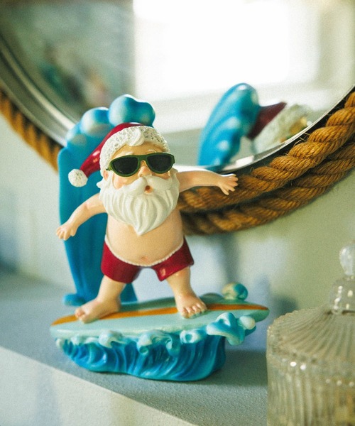 ベイフロー　BAYFLOW クリスマス　サーフサンタ オブジェ 置き物 BAYFLOW（ベイフロー） インテリア WAVEサンタオブジェ2025X'mas