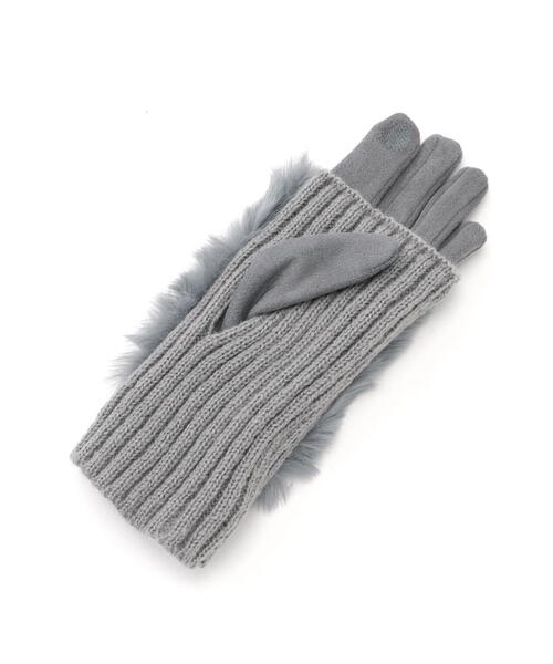 「NATURAL BEAUTY BASIC」 手袋 FREE グレー レディース_画像3