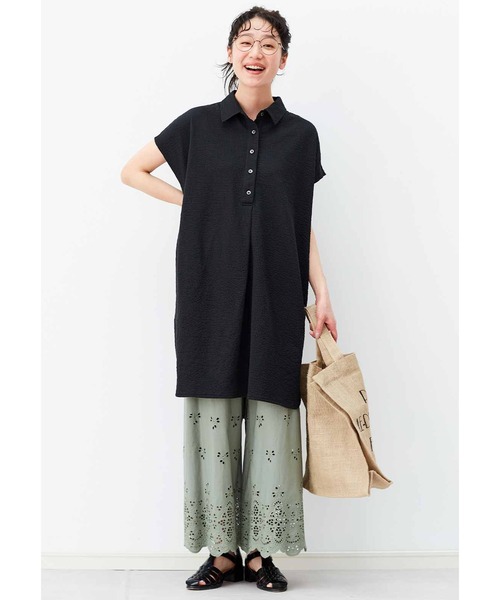 「Live in comfort」 ノースリーブシャツ MEDIUM ホワイト レディース_画像2