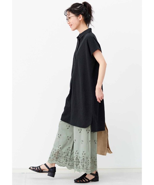 「Live in comfort」 ノースリーブシャツ MEDIUM ホワイト レディース_画像3