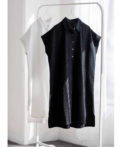 「Live in comfort」 ノースリーブシャツ MEDIUM ホワイト レディース_画像6