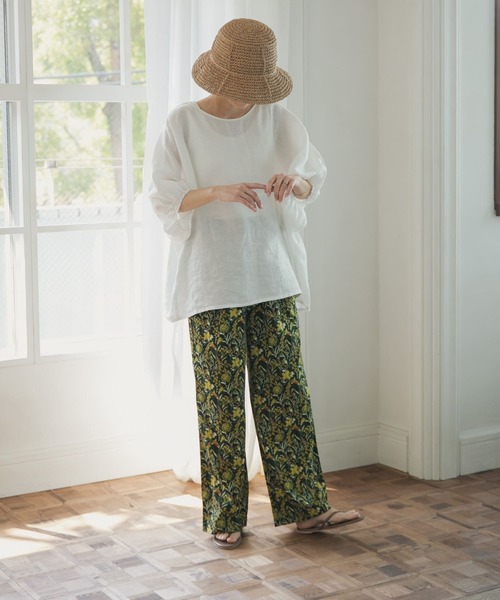 「URBAN RESEARCH DOORS」 半袖ブラウス MEDIUM ブルー レディース_画像8