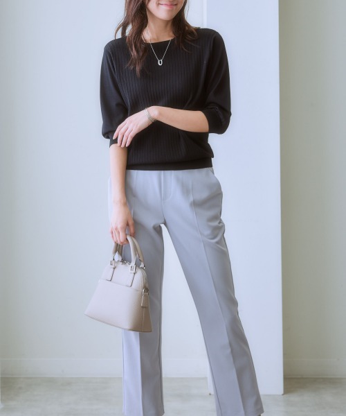 「7days Life Styling」 半袖ニット LL オフホワイト レディース_画像6