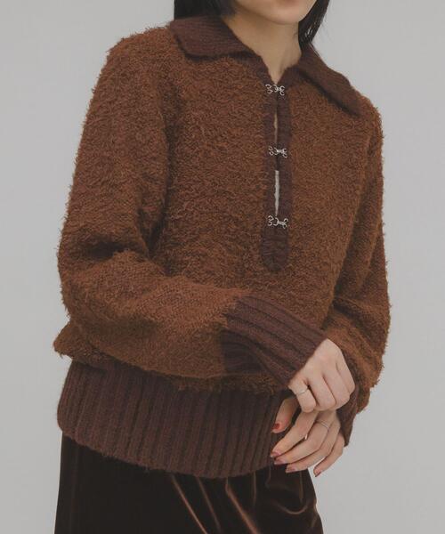 KBF（ケービーエフ） ニット セーター フロントホックベアーニット