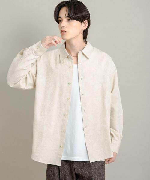 outil ジャガード　ボタニカル　シャツ SENSE OF PLACE by URBAN RESEARCH シャツ ボタニカルジャガードロング