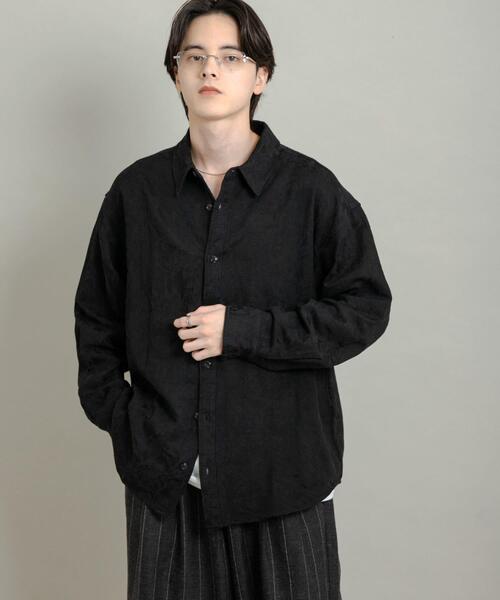 SENSE OF PLACE by URBAN RESEARCH シャツ ボタニカルジャガードロング