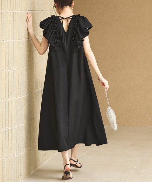 「RUIRUE BOUTIQUE」 ノースリーブワンピース LL ベージュ レディース_画像5