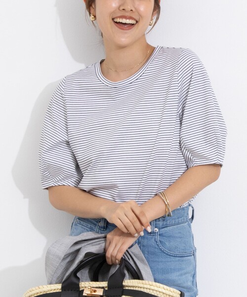 「NOLLEY'S」 半袖カットソー 36 オフホワイト レディース_画像7