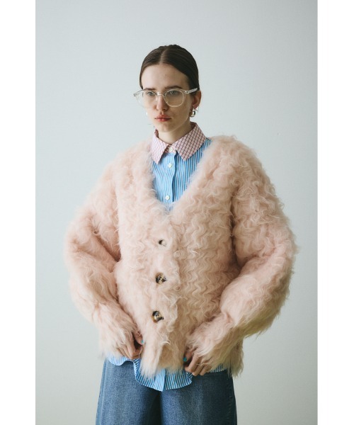 HeRIN.CYE カーディガン HeRIN.CYE カーディガン Fuzzy knit cardigan ファジーニット